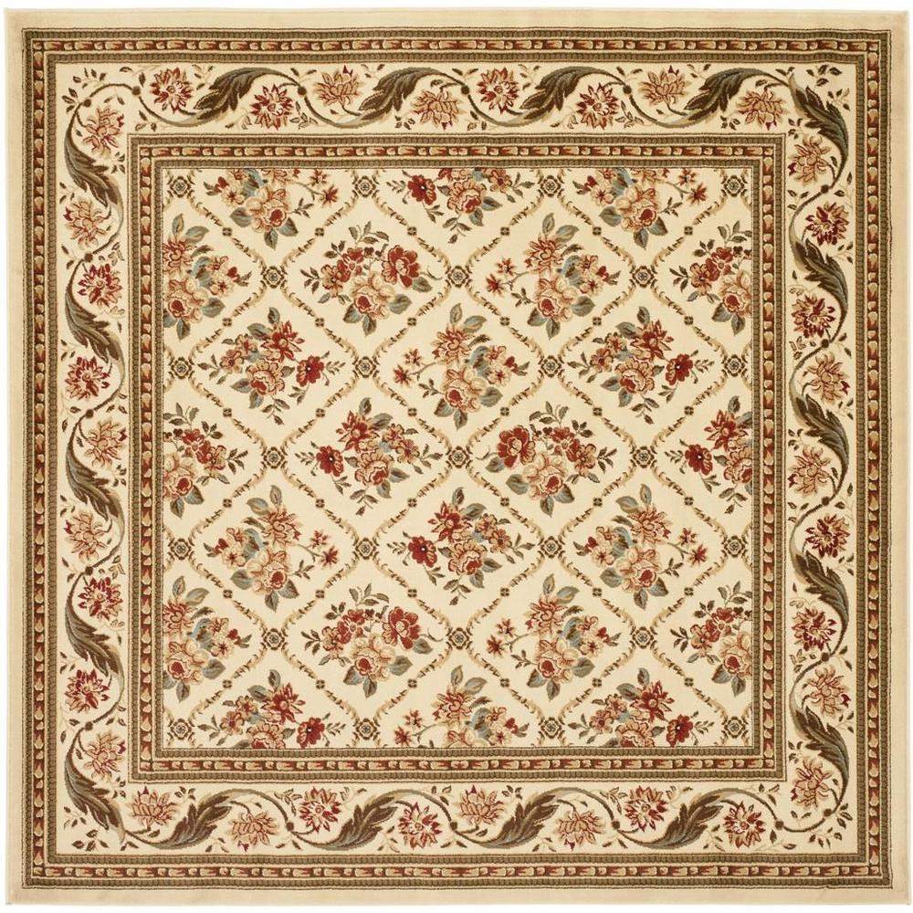 LYNDHURST, IVORY / IVORY, 6'-7" X 6'-7" Square, Area Rug. Picture 1