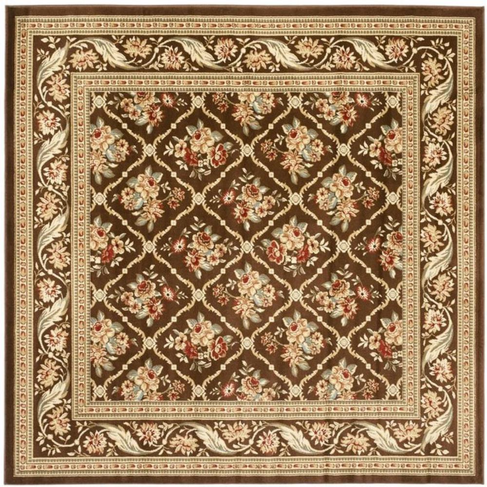 LYNDHURST, BROWN / BROWN, 6'-7" X 6'-7" Square, Area Rug, LNH556-2525-7SQ. Picture 1