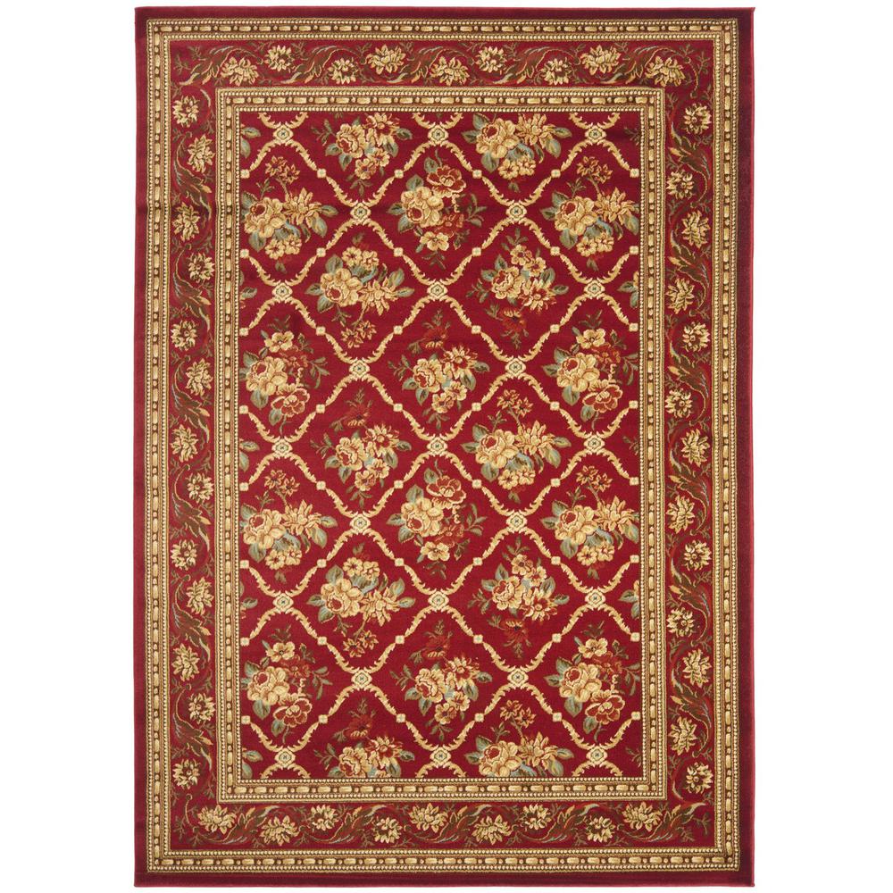 LYNDHURST, RED / RED, 5'-3" X 7'-6", Area Rug. Picture 1