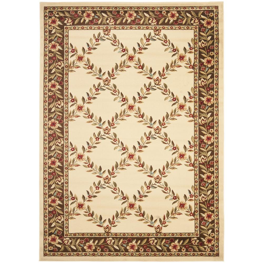 LYNDHURST, IVORY / BROWN, 5'-3" X 7'-6", Area Rug, LNH557-1225-5. Picture 1