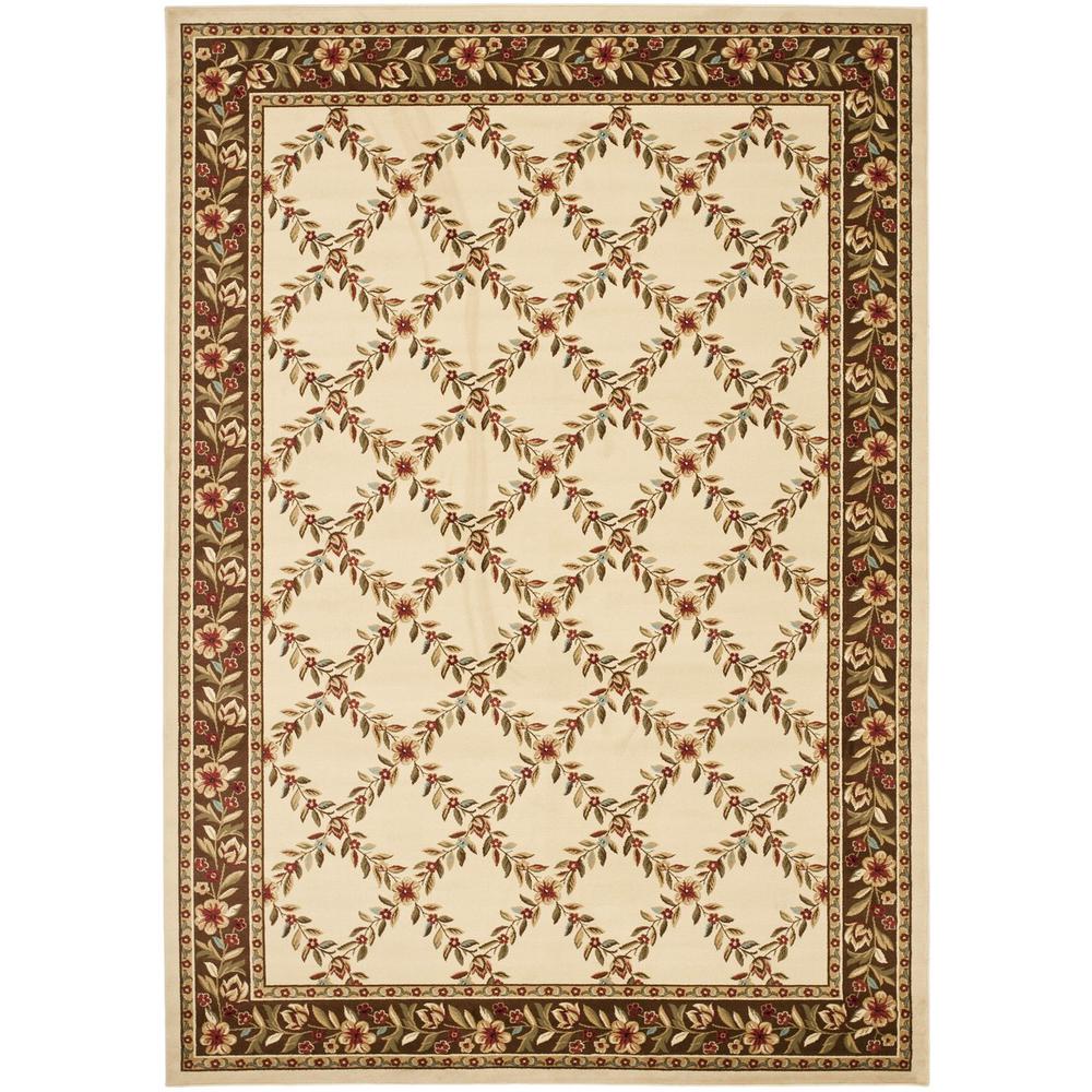 LYNDHURST, IVORY / BROWN, 8' X 11', Area Rug, LNH557-1225-8. Picture 1