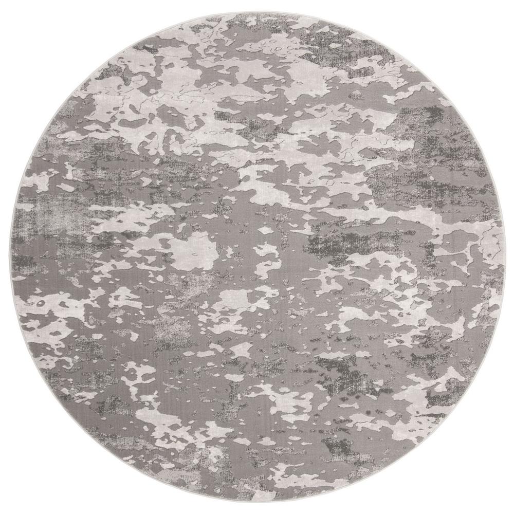LUREX 100, GREY / LIGHT GREY, 6'-7" X 6'-7" Round, Area Rug. The main picture.