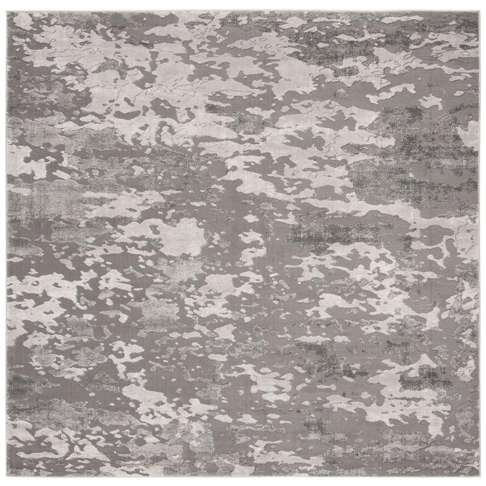LUREX 100, GREY / LIGHT GREY, 6'-7" X 6'-7" Square, Area Rug. Picture 1