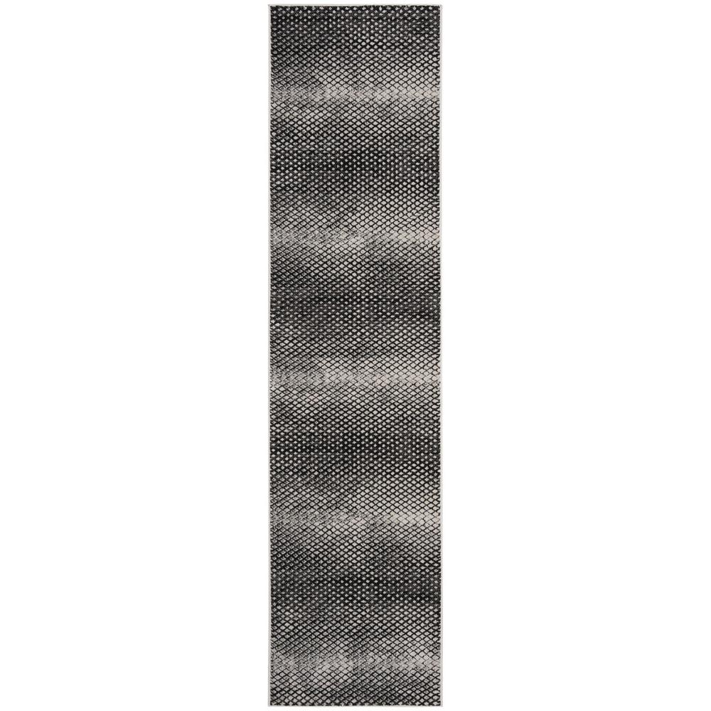 LUREX 100, BLACK / IVORY, 2' X 8', Area Rug. Picture 1