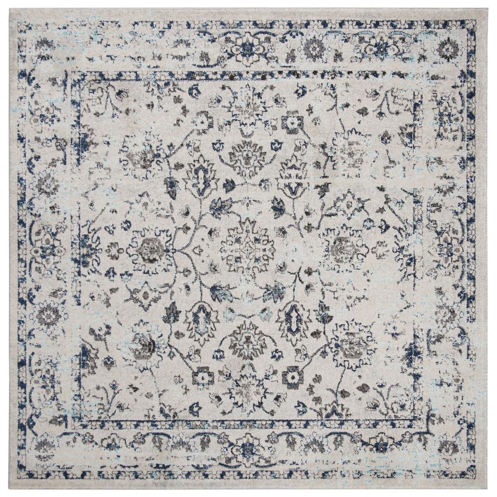 MADISON 900, LIGHT GREY / BLUE, 6'-7" X 6'-7" Square, Area Rug, MAD923F-7SQ. Picture 1