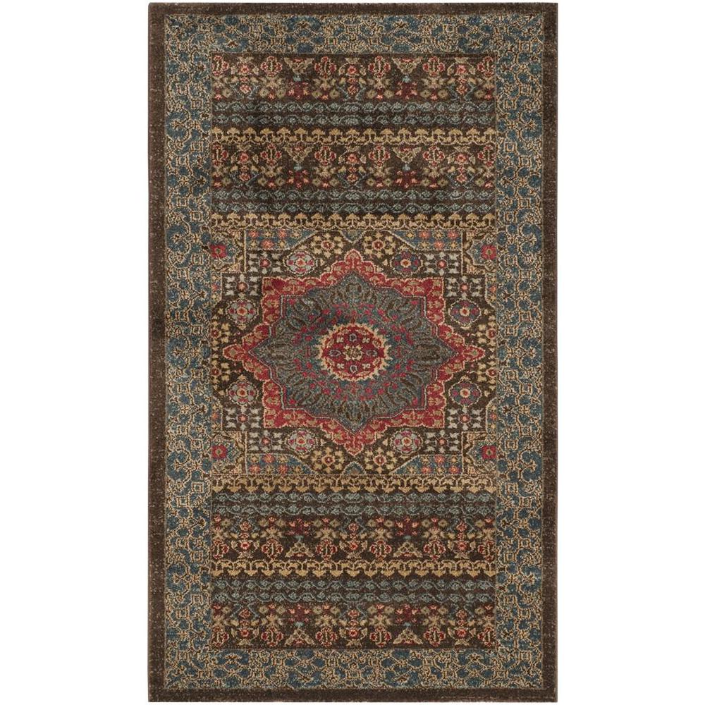 MAHAL, NAVY / RED, 3' X 5', Area Rug, MAH620C-3. The main picture.