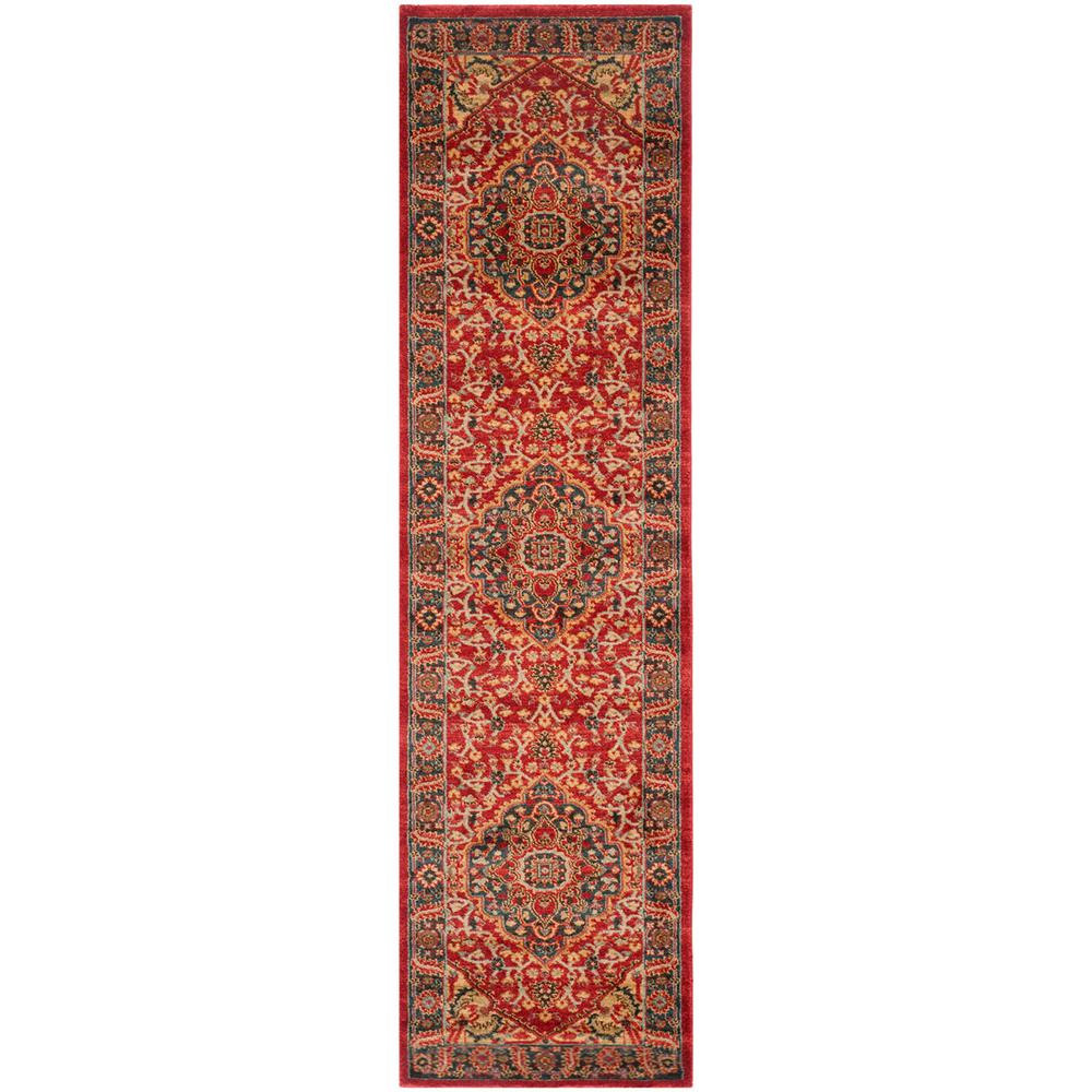MAHAL, NAVY / RED, 2'-2" X 8', Area Rug, MAH621C-28. Picture 1