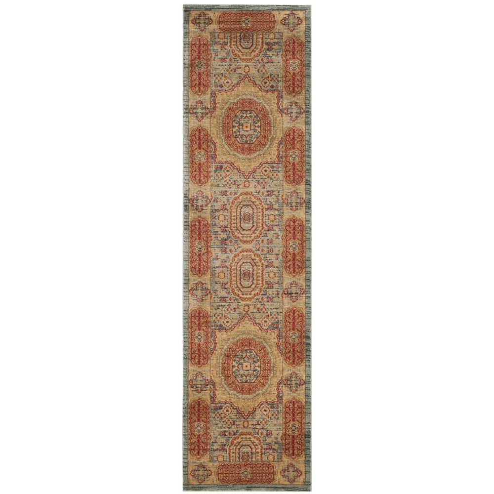 MAHAL, NAVY / RED, 2'-2" X 8', Area Rug, MAH622C-28. Picture 1