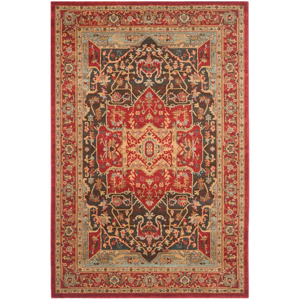 MAHAL, RED / RED, 5'-1" X 7'-7", Area Rug. Picture 1