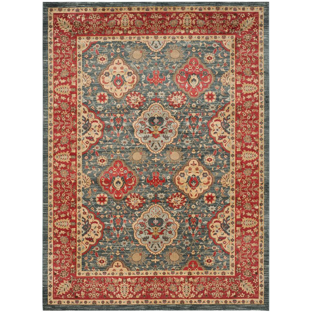 MAHAL, NAVY / RED, 8' X 11', Area Rug, MAH655C-8. Picture 1