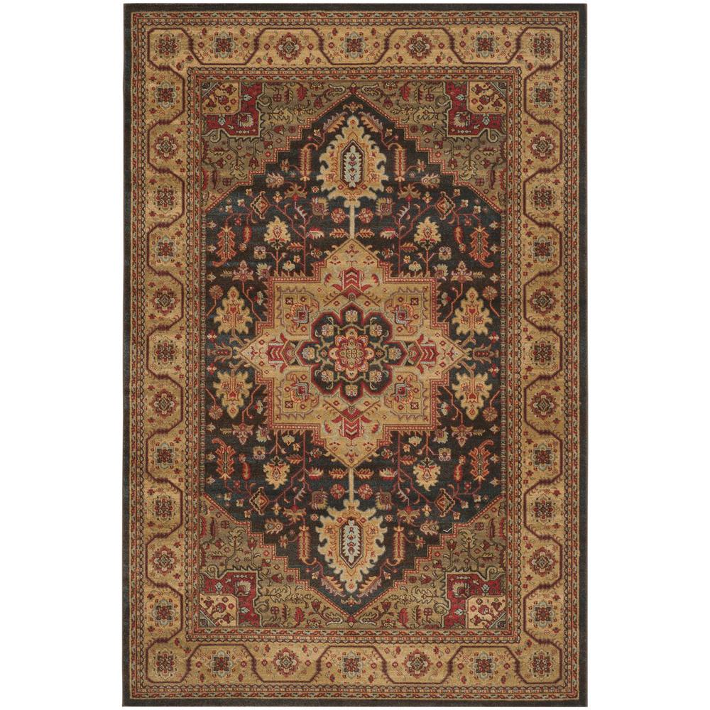 MAHAL, NAVY / NATURAL, 6'-7" X 9'-2", Area Rug, MAH656E-6. Picture 1