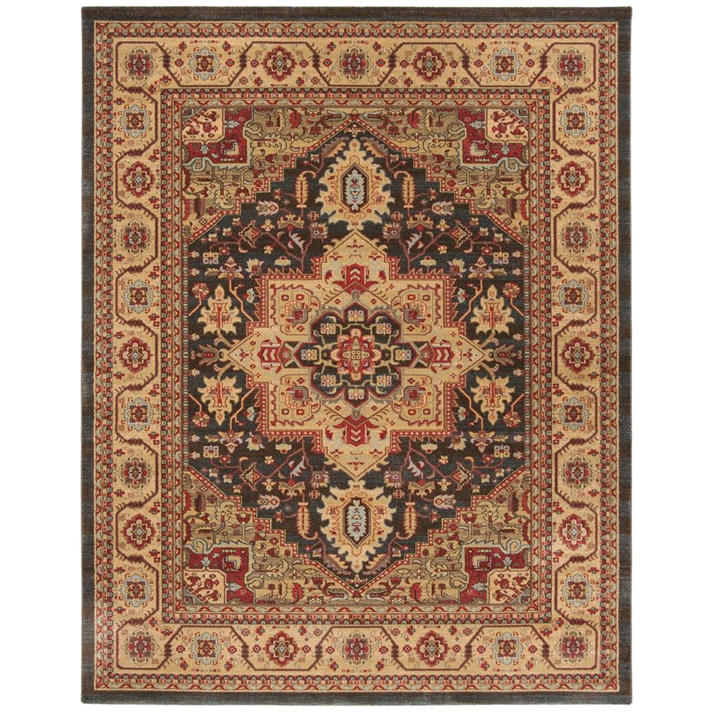 MAHAL, NAVY / NATURAL, 8' X 11', Area Rug, MAH656E-8. Picture 1