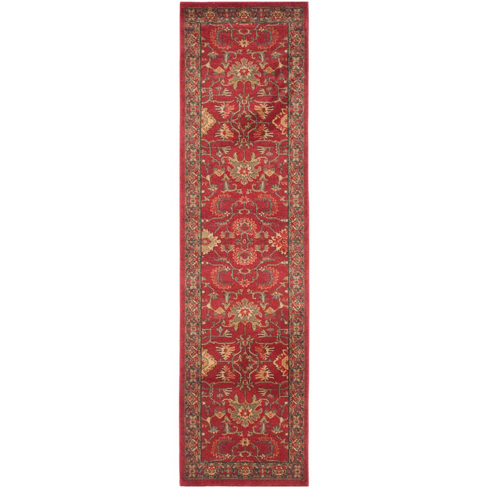MAHAL, RED / NAVY, 2'-2" X 8', Area Rug. Picture 1
