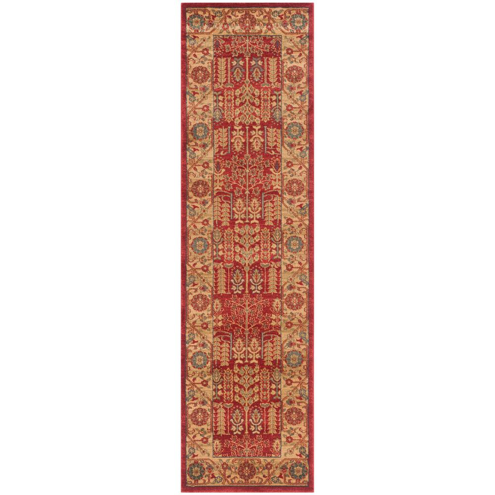 MAHAL, RED / NATURAL, 2'-2" X 8', Area Rug, MAH697A-28. Picture 1