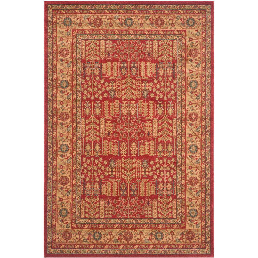 MAHAL, RED / NATURAL, 5'-1" X 7'-7", Area Rug, MAH697A-5. Picture 1
