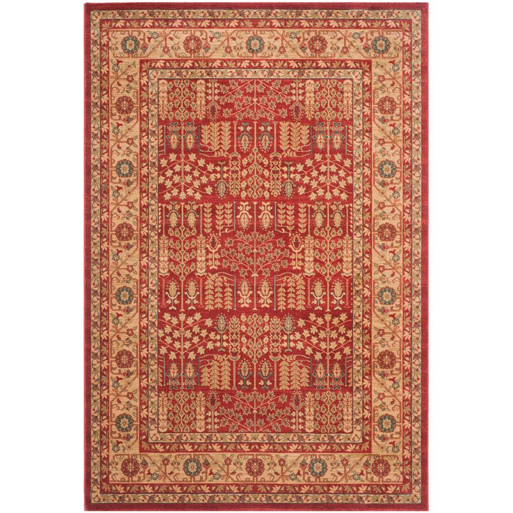 MAHAL, RED / NATURAL, 6'-7" X 9'-2", Area Rug, MAH697A-6. Picture 1