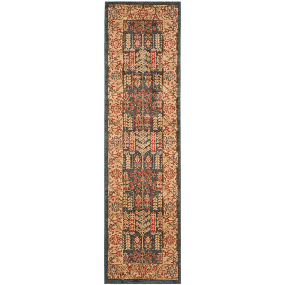 MAHAL, NAVY / NATURAL, 2'-2" X 8', Area Rug, MAH697E-28. Picture 1