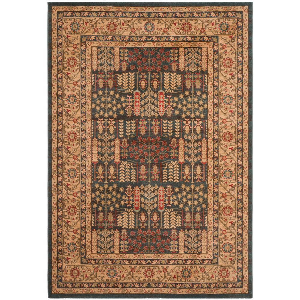 MAHAL, NAVY / NATURAL, 6'-7" X 9'-2", Area Rug, MAH697E-6. Picture 1
