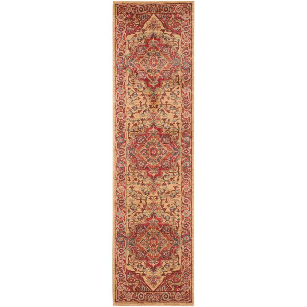 MAHAL, RED / NATURAL, 2'-2" X 8', Area Rug, MAH698A-28. Picture 1