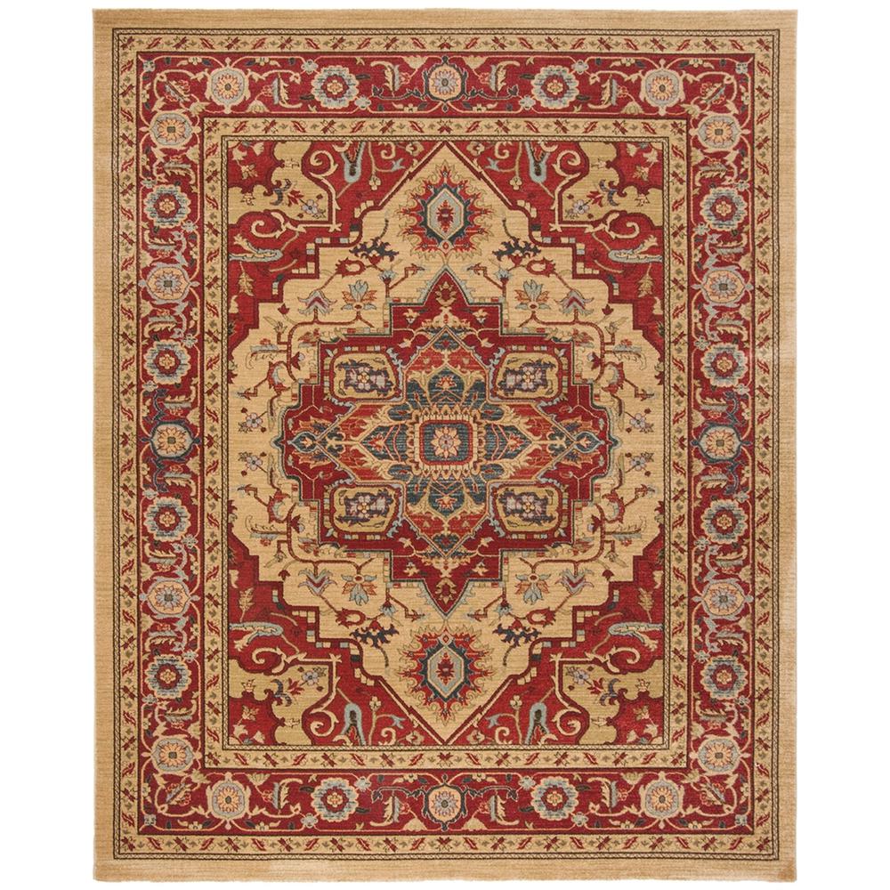 MAHAL, RED / NATURAL, 11' X 15', Area Rug. Picture 1