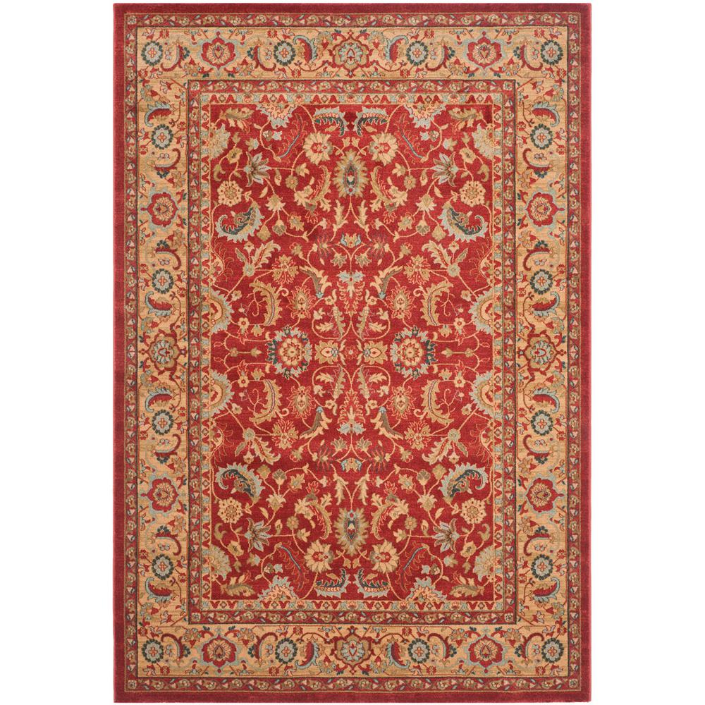 MAHAL, RED / NATURAL, 6'-7" X 9'-2", Area Rug, MAH699A-6. Picture 1