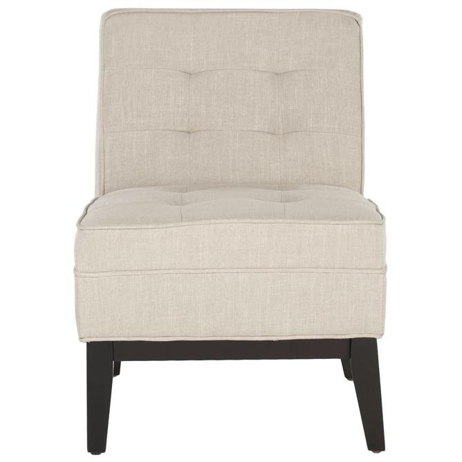 ANGEL TUFTED ARMLESS CLUB CHAIR. Picture 1