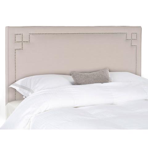 REMINGTON TAUPE HEADBOARD - SILVER NAIL HEAD. The main picture.