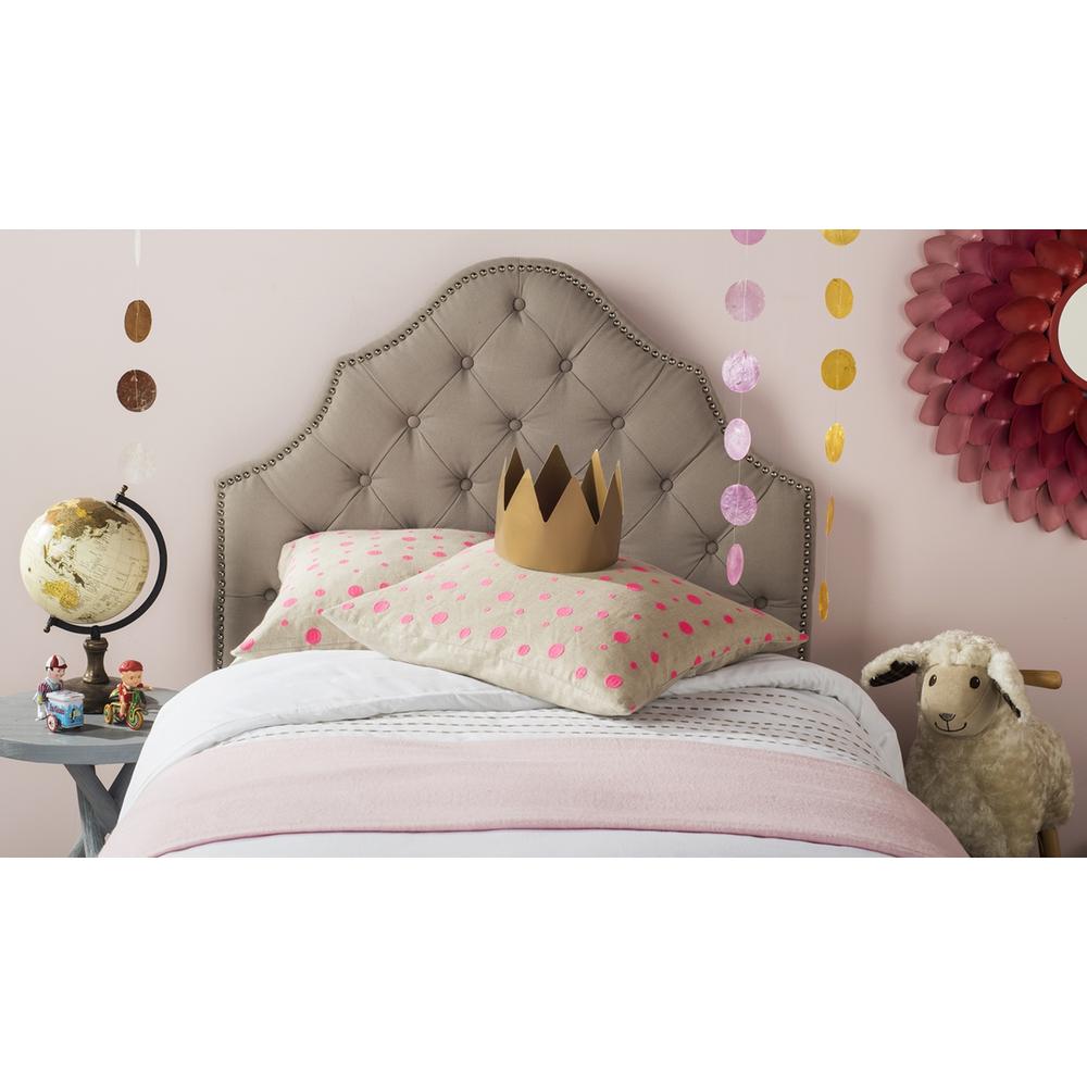 AREBELLE TAUPE TUFTED HEADBOARD - SILVER NAIL HEAD, MCR4034A. Picture 1