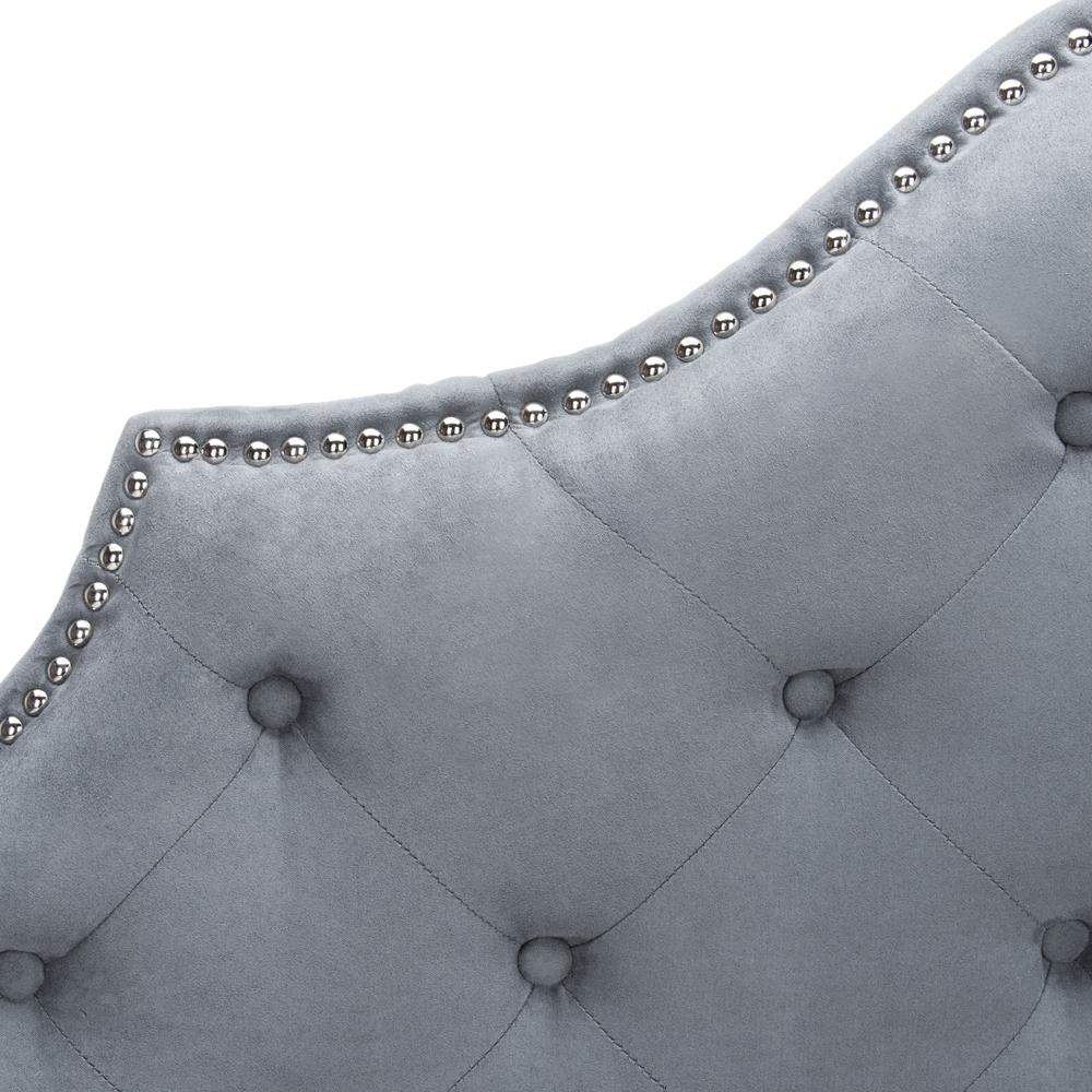 AREBELLE  GREY TUFTED HEADBOARD - SILVER NAIL HEAD, MCR4035D. The main picture.