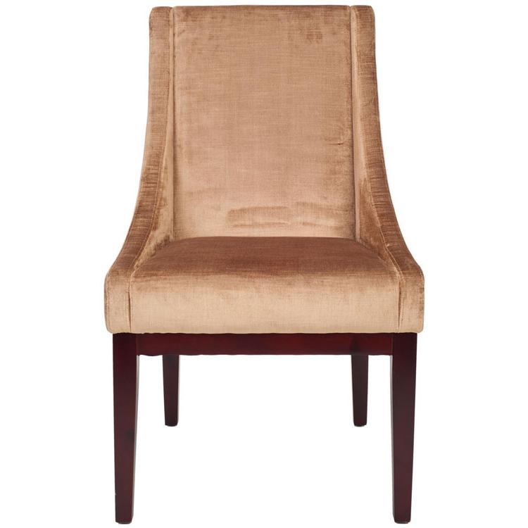 VELVET SLOPING ARM CHAIR. Picture 1