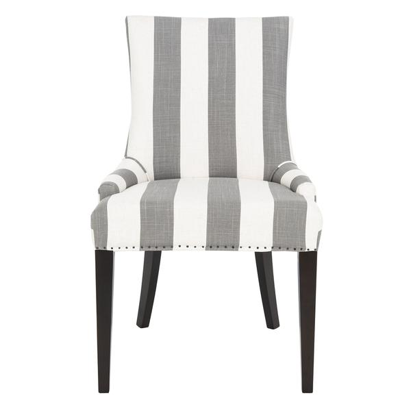 BECCA 19''H STRIPE LINEN DINING CHAIR - FLAT NAIL HEADS. The main picture.