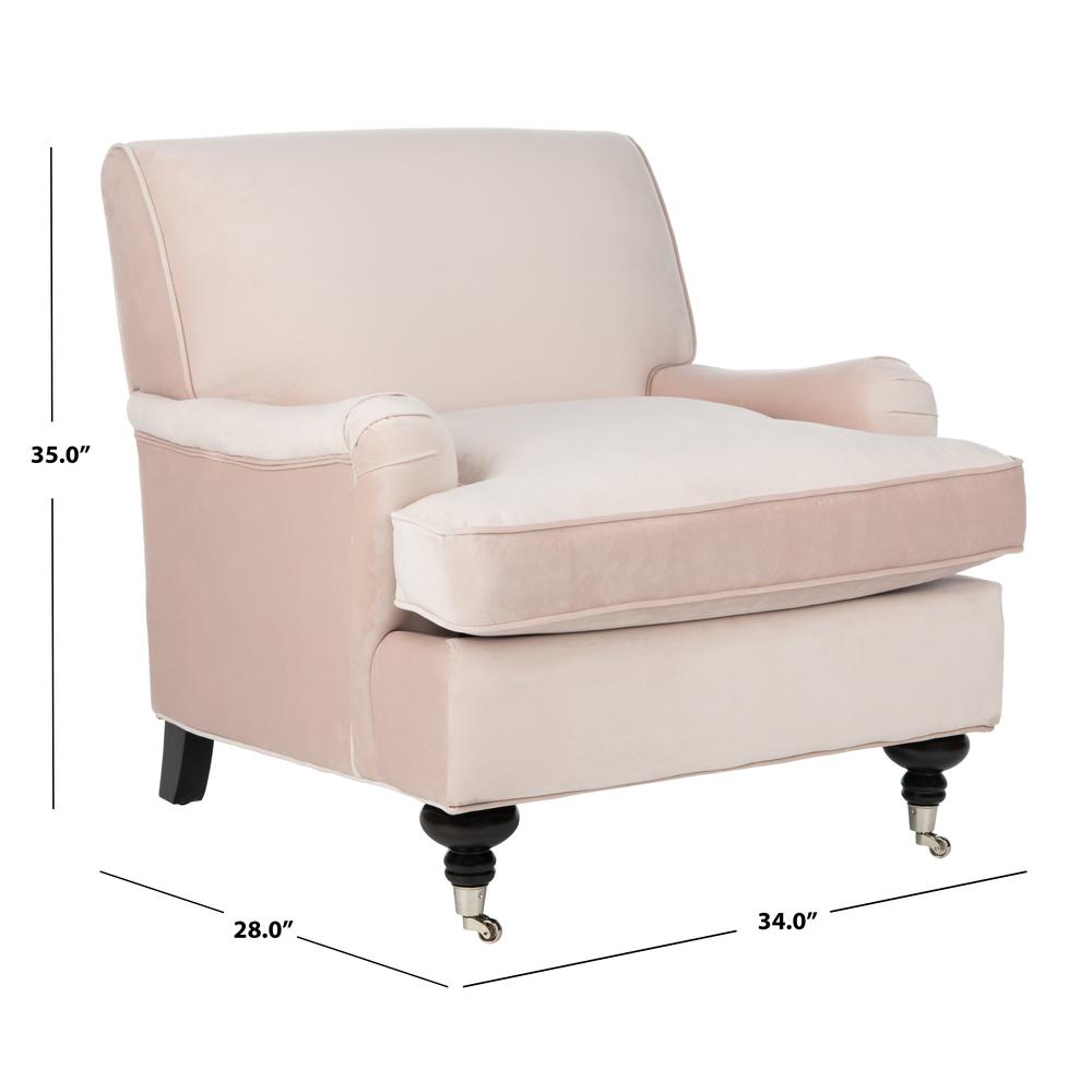 Chloe Club Chair, Blush Pink/Espresso. Picture 5