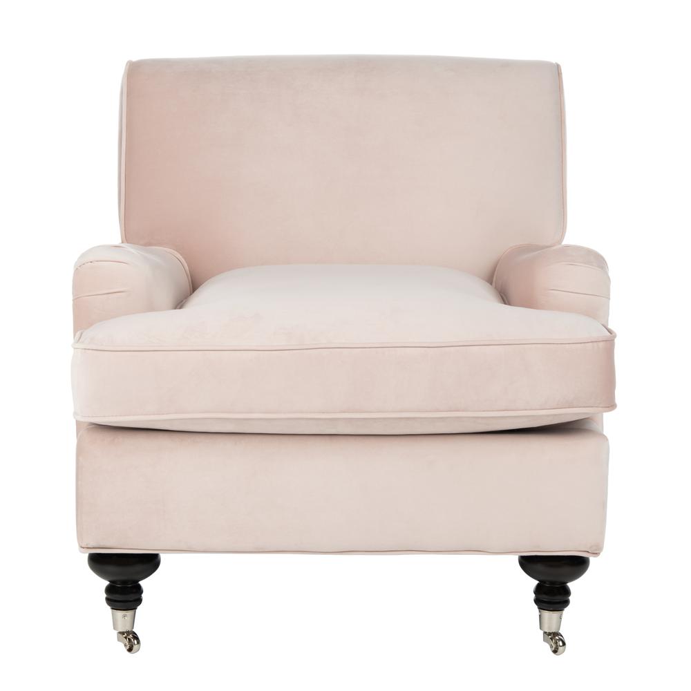 Chloe Club Chair, Blush Pink/Espresso. Picture 1