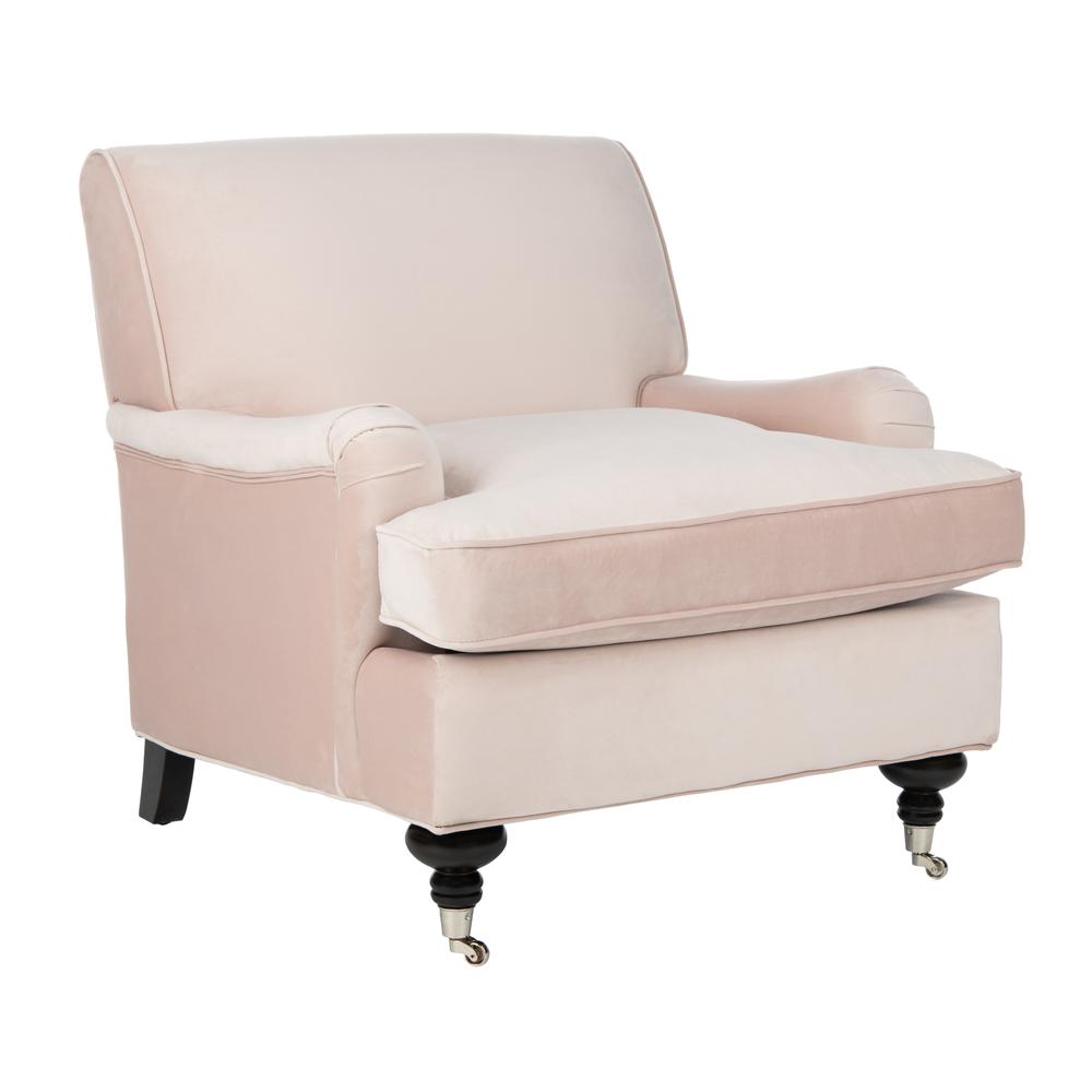 Chloe Club Chair, Blush Pink/Espresso. Picture 8