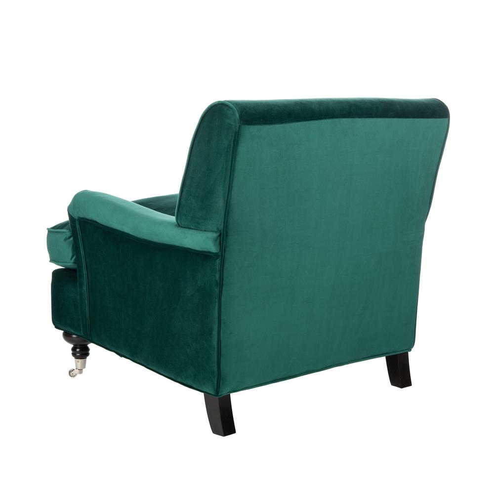 Chloe Club Chair, Emerald/Espresso. Picture 3