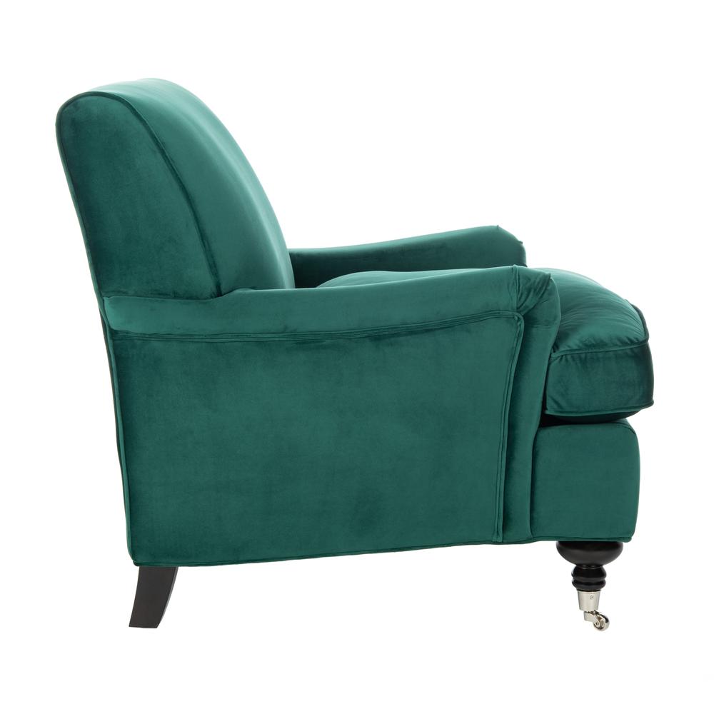 Chloe Club Chair, Emerald/Espresso. Picture 9