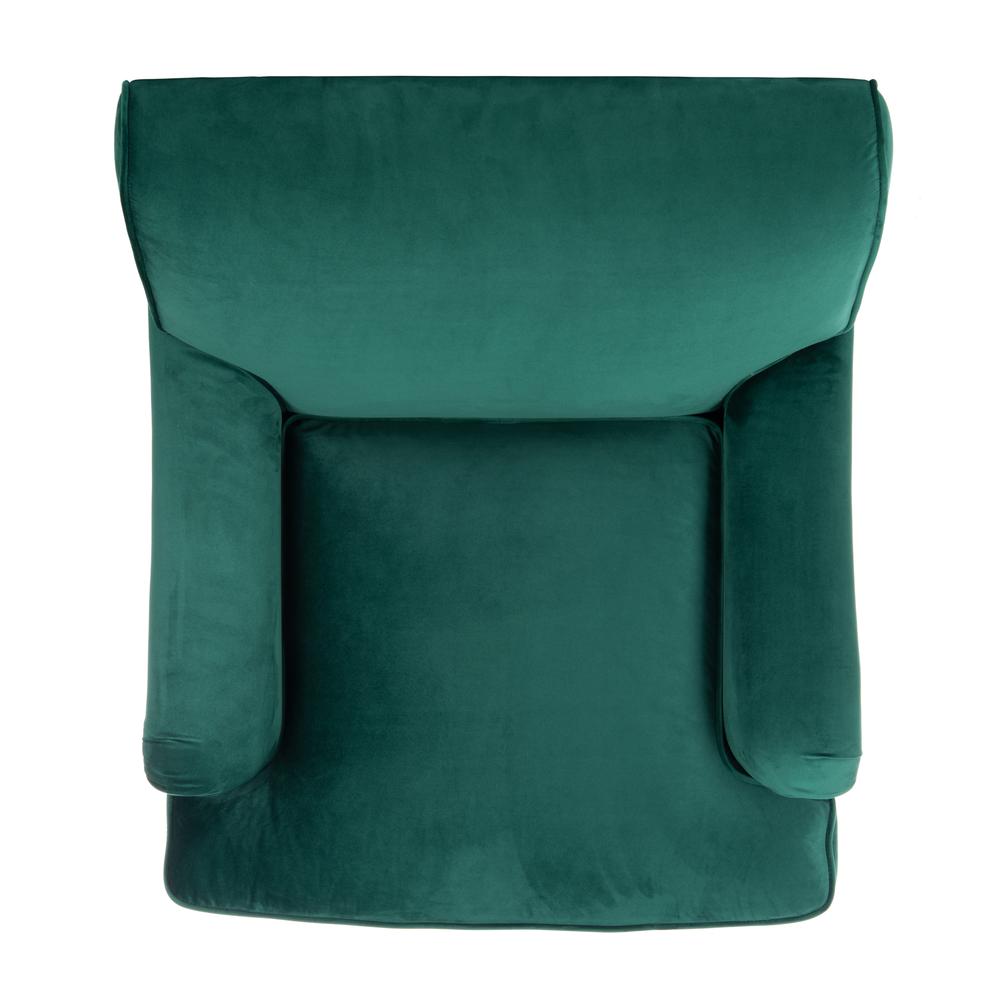 Chloe Club Chair, Emerald/Espresso. Picture 10