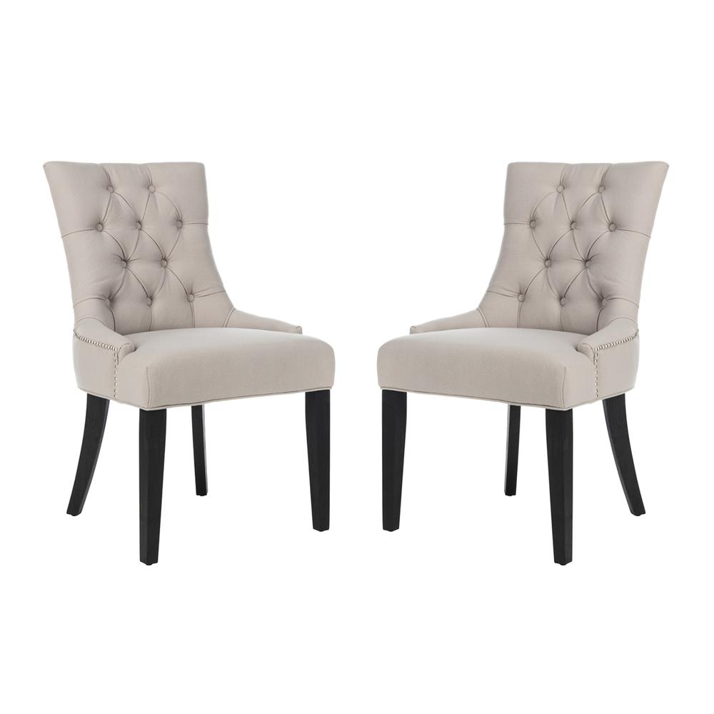 ABBY 19''H TUFTED SIDE CHAIRS (SET OF 2) - SILVER NAIL HEADS, MCR4701A-SET2. Picture 1