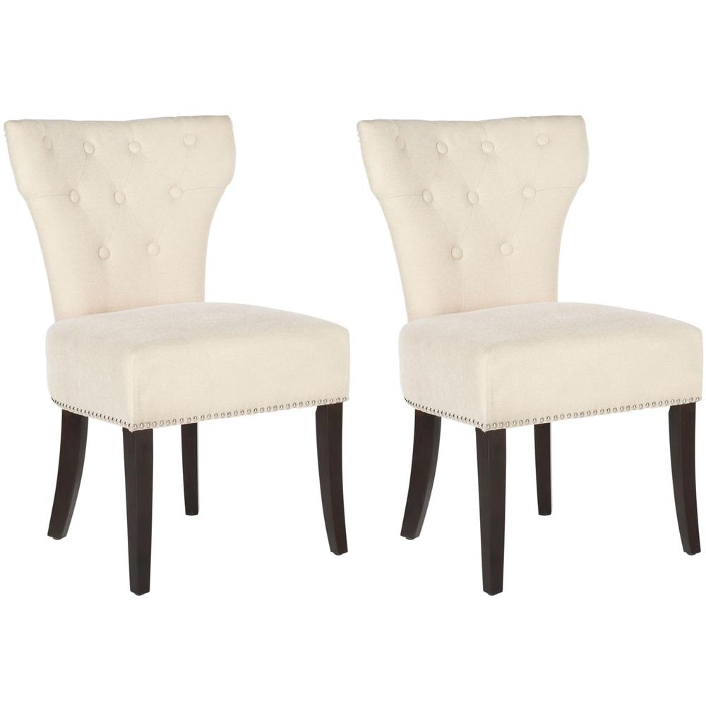 ADDISON SIDE CHAIRS (SET OF 2) - SILVER NAIL HEADS. Picture 1
