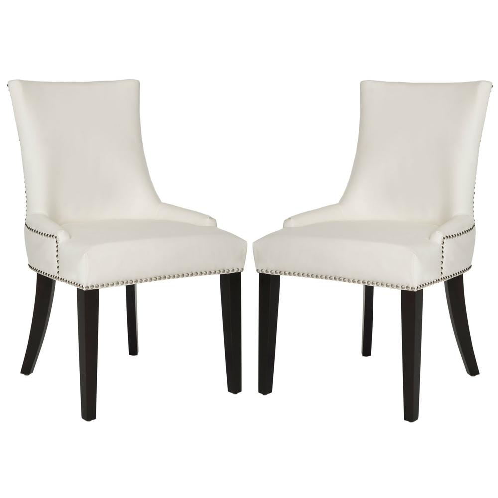 LESTER 19''H  DINING CHAIR  (SET OF 2) - SILVER NAIL HEADS, MCR4709N-SET2. Picture 1