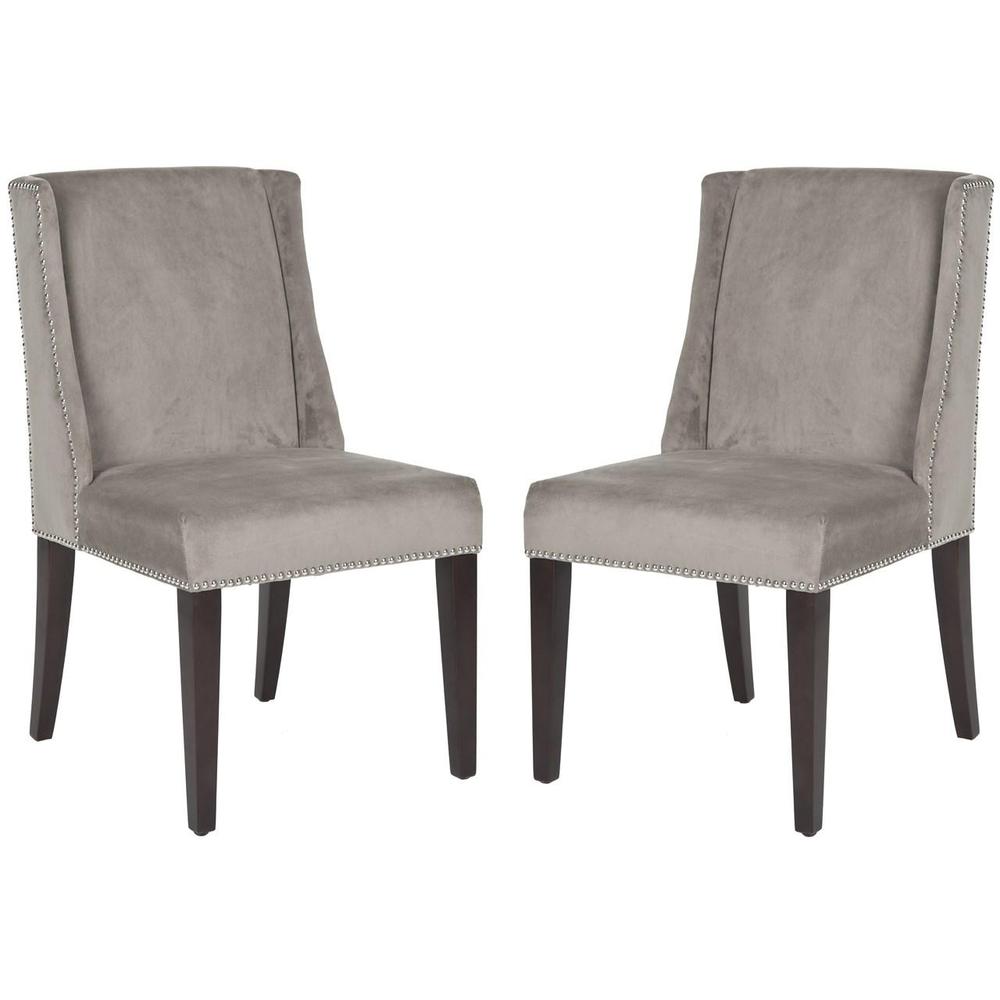 HUMPHRY 21''H  DINING CHAIR (SET OF 2) - SILVER NAIL HEADS. Picture 1