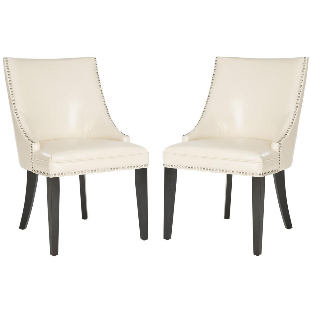 AFTON 20''H  SIDE CHAIR (SET OF 2) - NICKEL NAIL HEADS. Picture 1