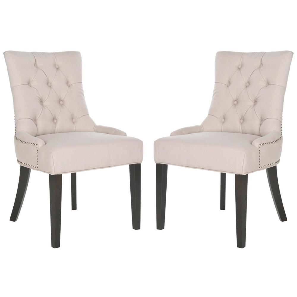 HARLOW 19''H TUFTED RING CHAIR (SET OF 2) - SILVER NAIL HEADS, MCR4716A-SET2. Picture 1