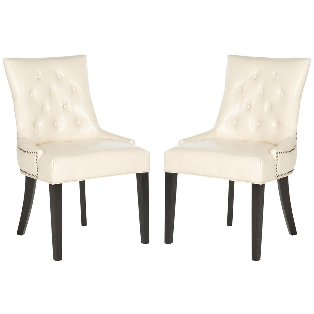 HARLOW 19''H TUFTED RING CHAIR (SET OF 2) - SILVER NAIL HEADS, MCR4716B-SET2. Picture 1
