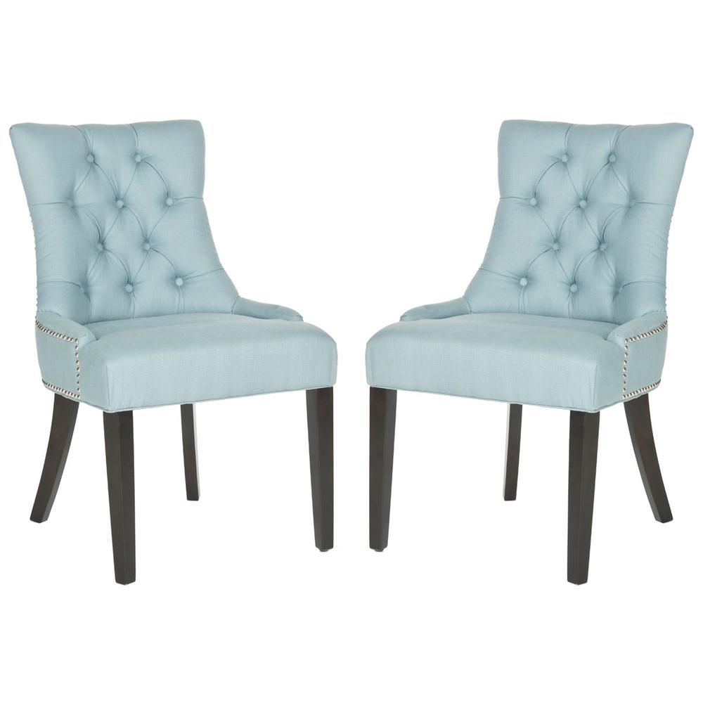 HARLOW 19''H  TUFTED RING CHAIR (SET OF 2) - SILVER NAIL HEADS, MCR4716E-SET2. Picture 1