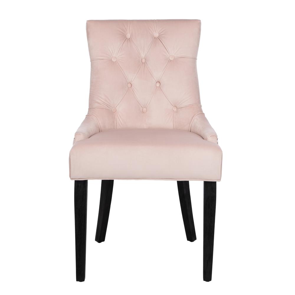 Harlow 19''H  Tufted Ring Chair (Set Of 2) - Silver Nail Heads , Blush Pink/Espresso. Picture 1