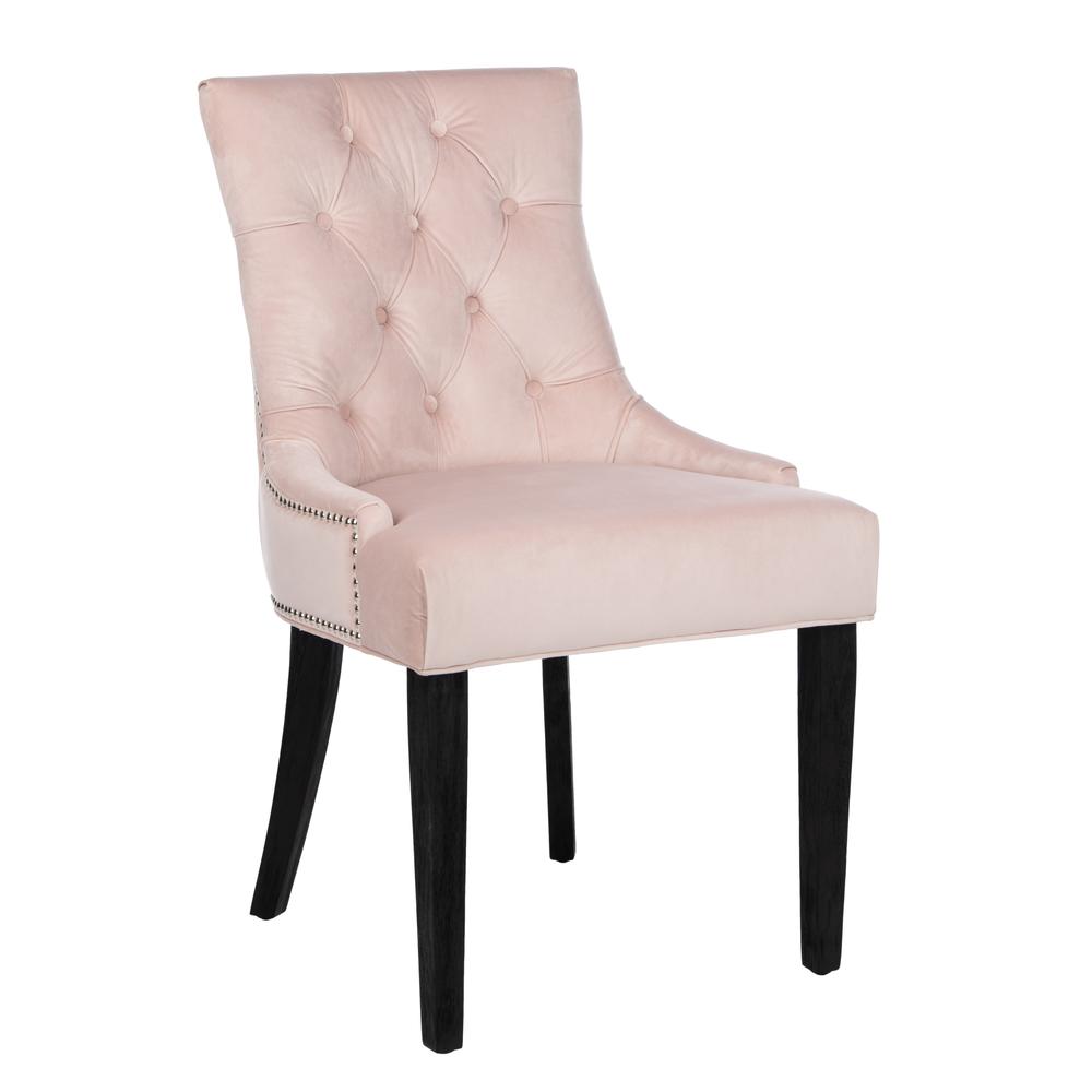 Harlow 19''H  Tufted Ring Chair (Set Of 2) - Silver Nail Heads , Blush Pink/Espresso. Picture 11