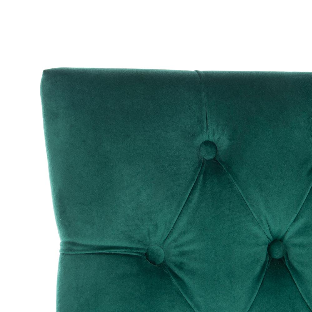 Harlow 19''H  Tufted Ring Chair (Set Of 2) - Silver Nail Heads , Emerald/Espresso. Picture 4