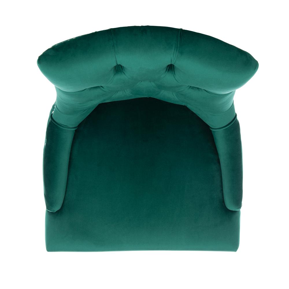 Harlow 19''H  Tufted Ring Chair (Set Of 2) - Silver Nail Heads , Emerald/Espresso. Picture 14