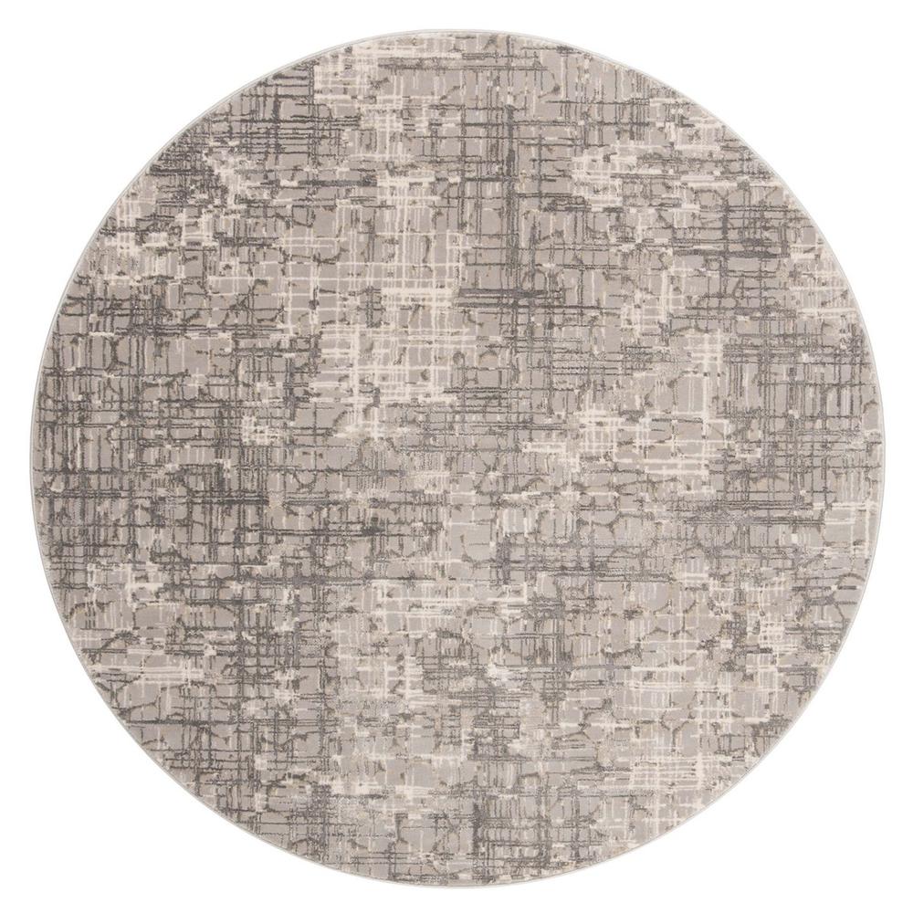 MEADOW 100, GREY, 6'-7" X 6'-7" Round, Area Rug, MDW171F-7R. Picture 1